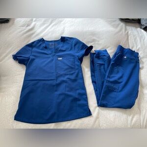 Figs XS Winning Blue Scrub Set